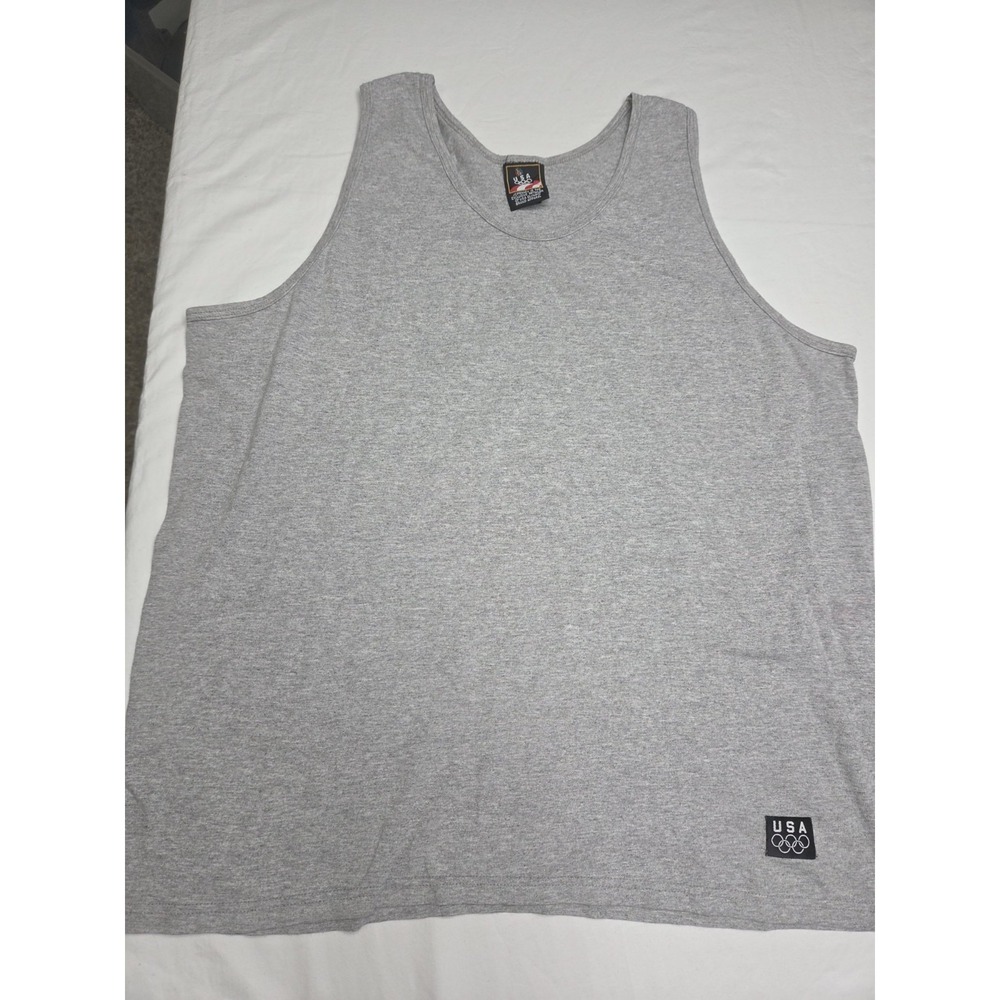 VTG 90s USA Olympics Tank Top Mens Gray JCPenney Sleeveless Shirt Athletic Tag